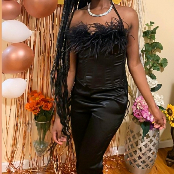 Whatglamwore Tops - Black Satin Corset